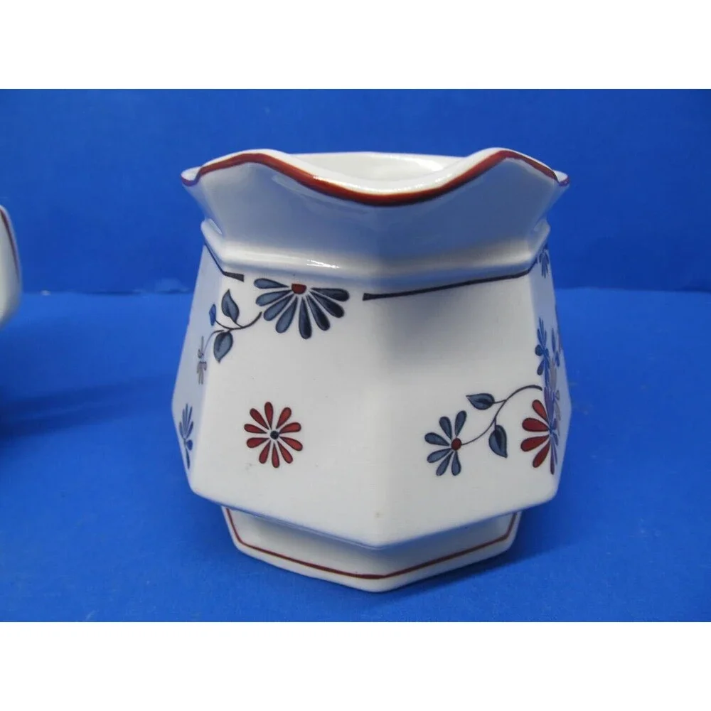 Adams Ironstone Vermont Covered Sugar Dish And Creamer Excellent Cond